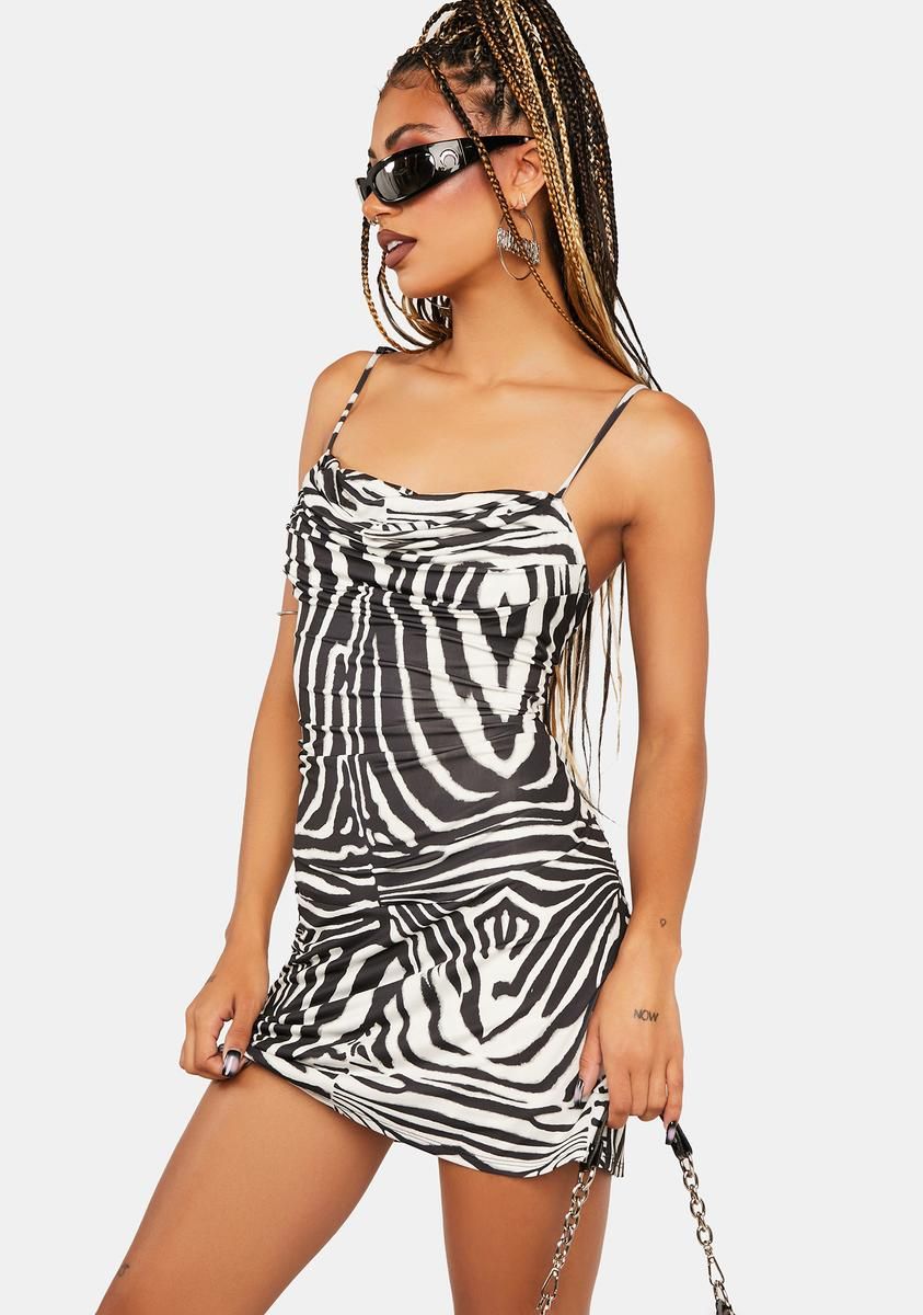 Blanc Zebra Kamala Mini Dress sold by Dolls Kill product image thumbnail 2