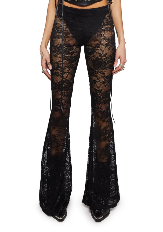 Got Your Attention Lace Leggings sold by Dolls Kill