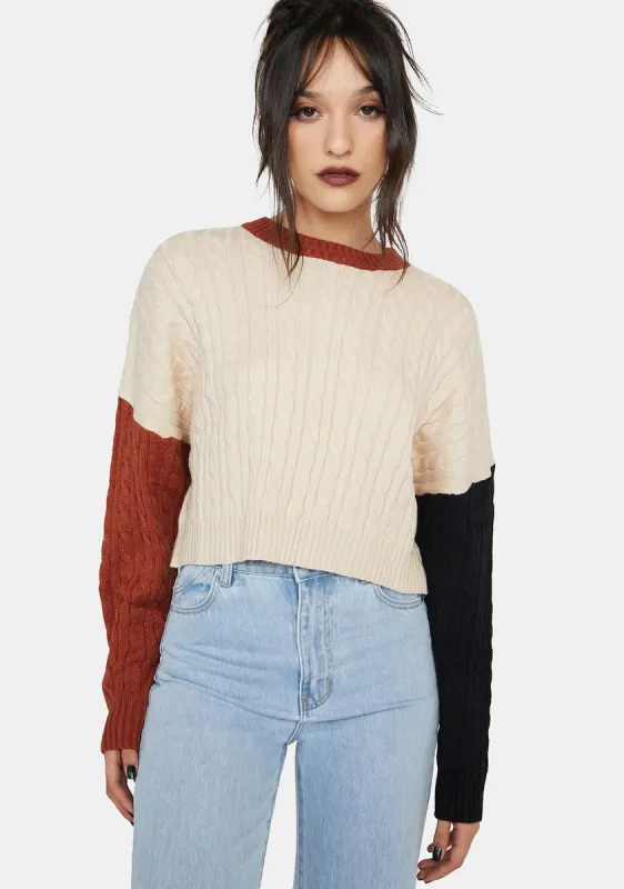 Hold On Color Block Sweater sold by Dolls Kill