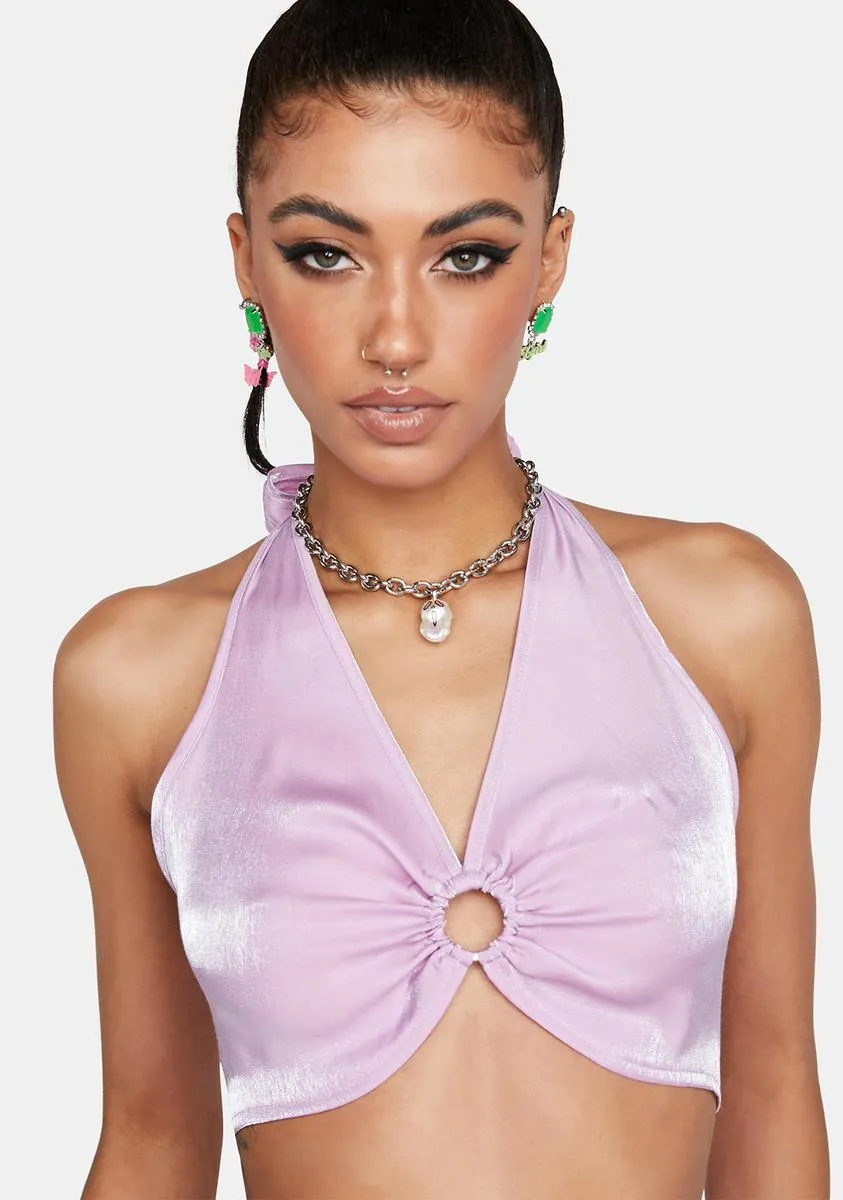 Shine O-Ring Halter Top sold by Dolls Kill
