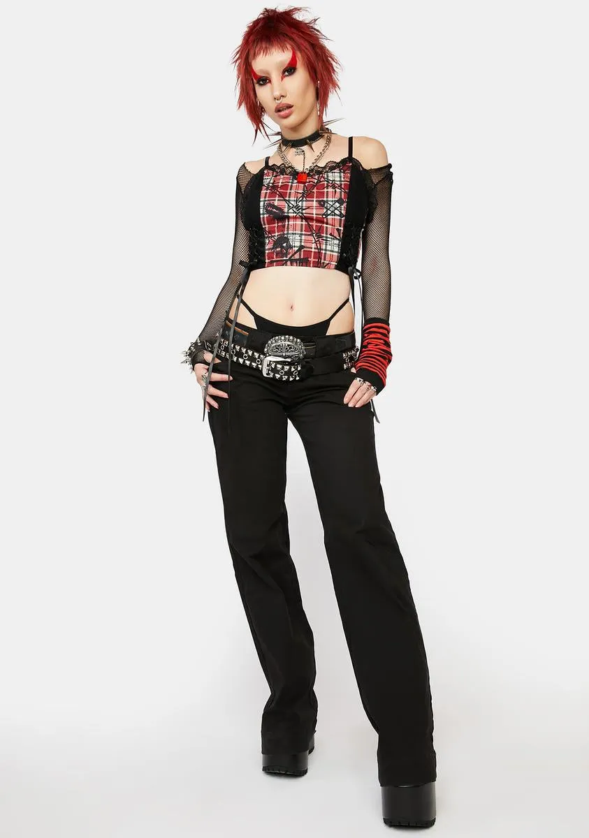 Lust Or Envy Plaid Crop Top sold by Dolls Kill product image thumbnail 3