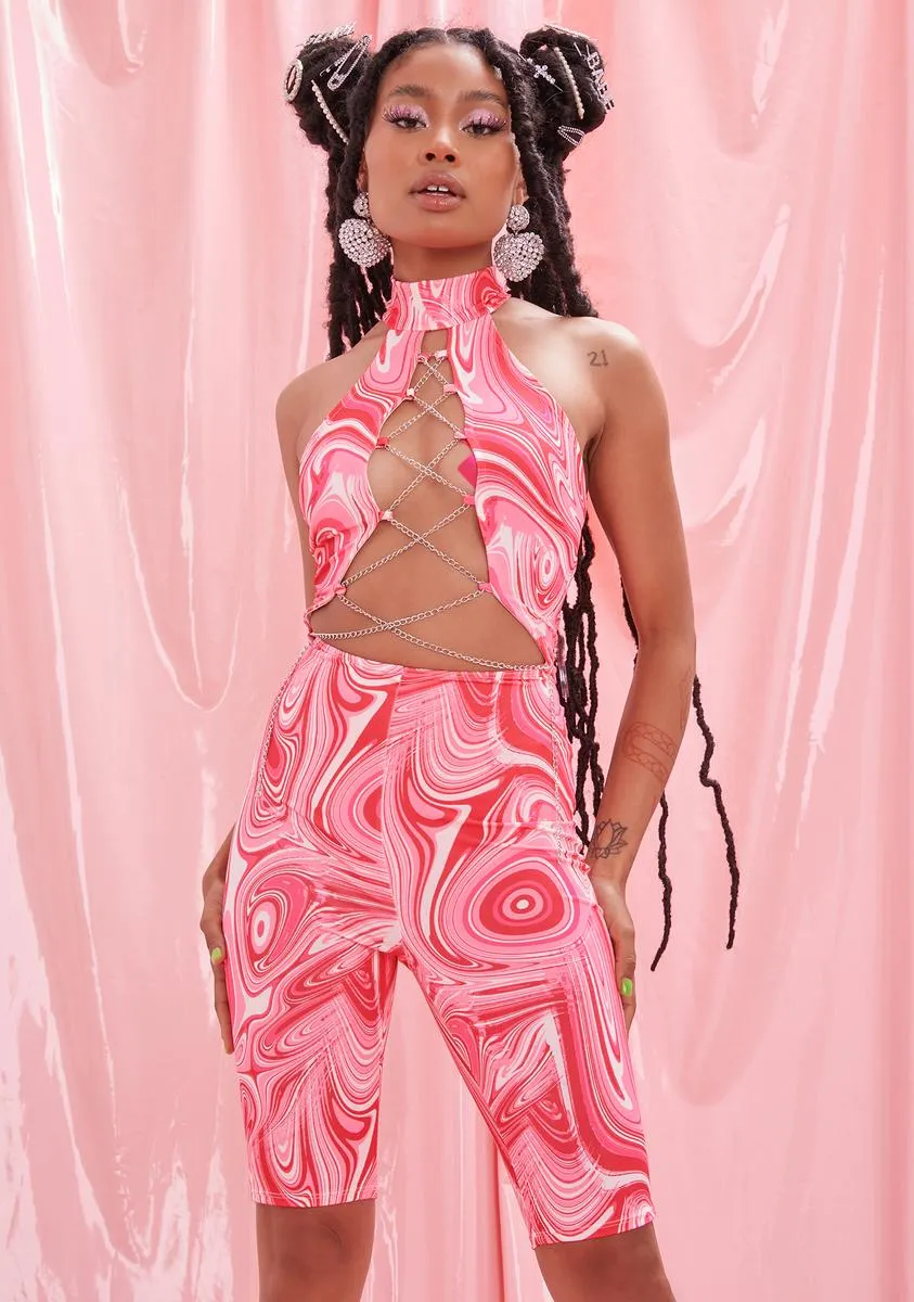 Simmer Down Lace Up Romper sold by Dolls Kill