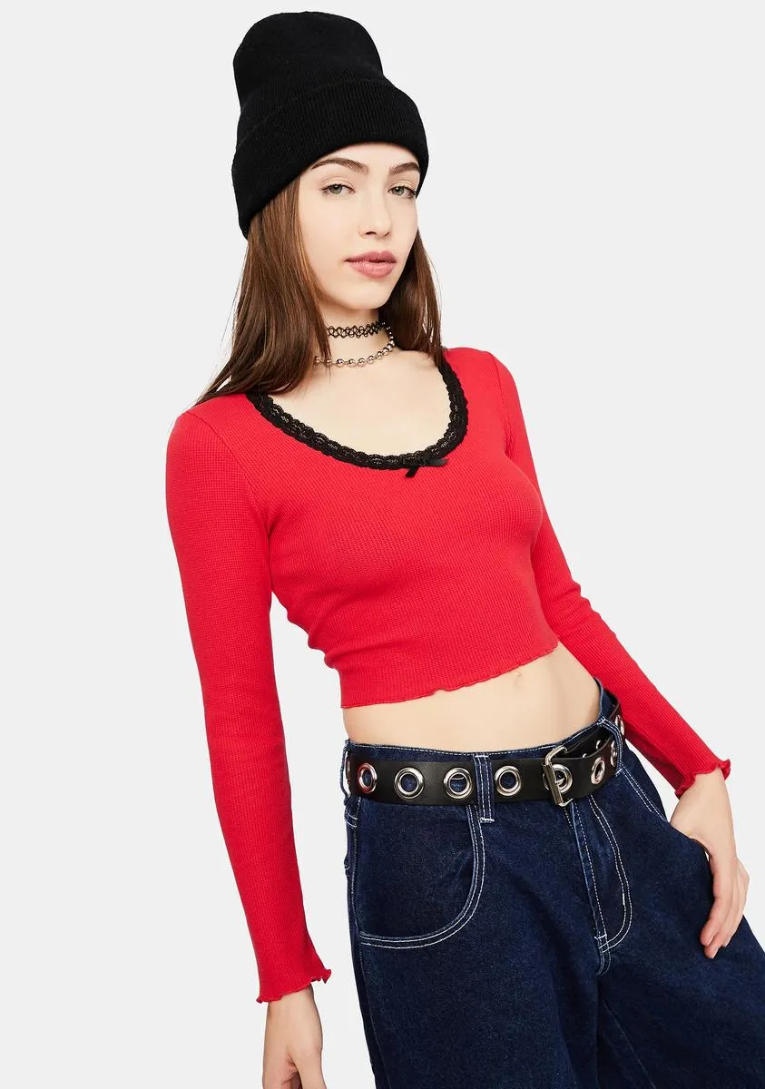 Ice Skate Date Thermal Top sold by Dolls Kill product image thumbnail 2