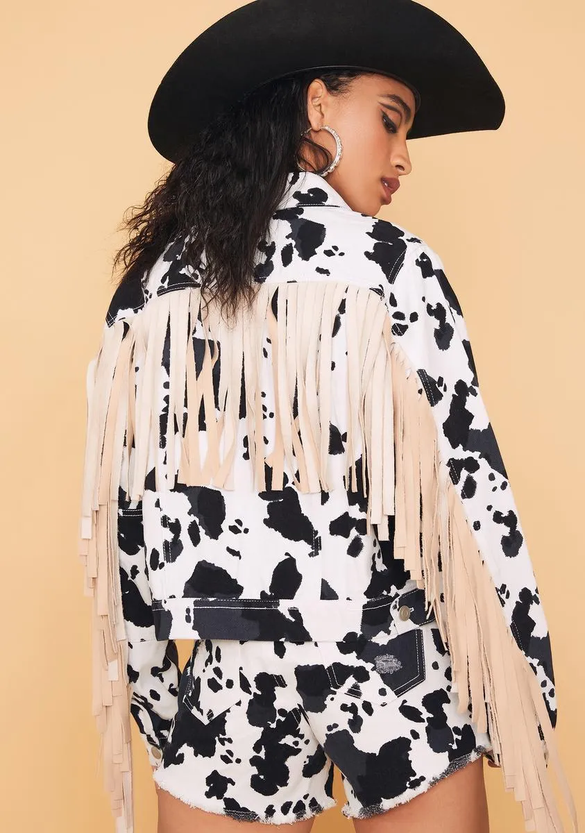 Dark Tenderloin Fringe Denim Jacket sold by Dolls Kill product image thumbnail 4