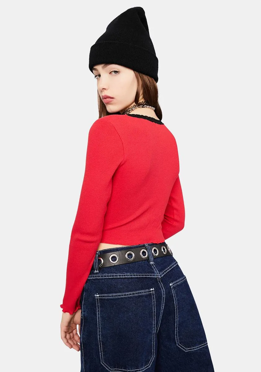 Ice Skate Date Thermal Top sold by Dolls Kill product image thumbnail 4