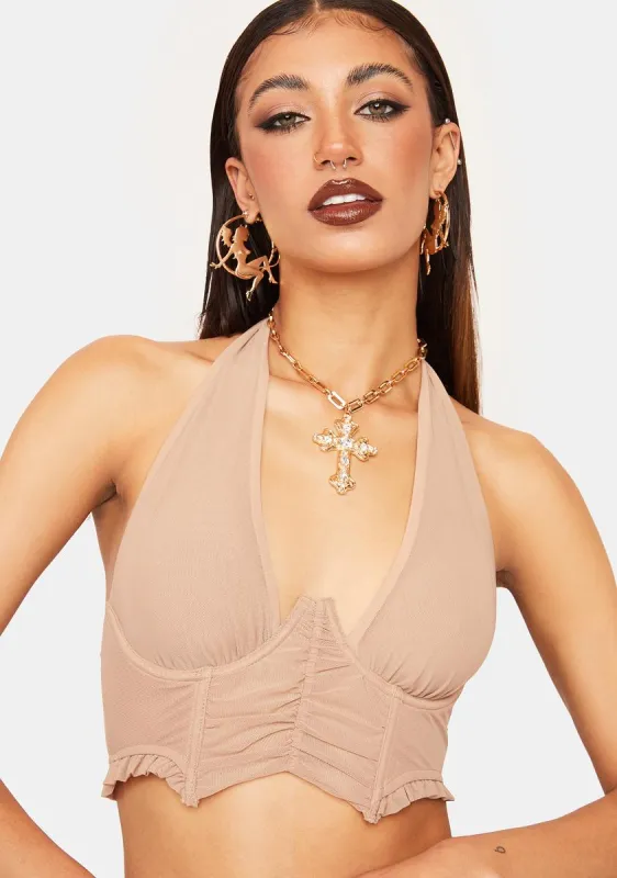 Bubbly Where I Wanna Be Halter Top sold by Dolls Kill