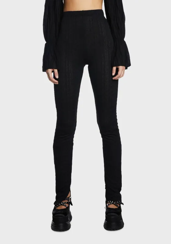 Dark Turning Pointe Knit Leggings sold by Dolls Kill