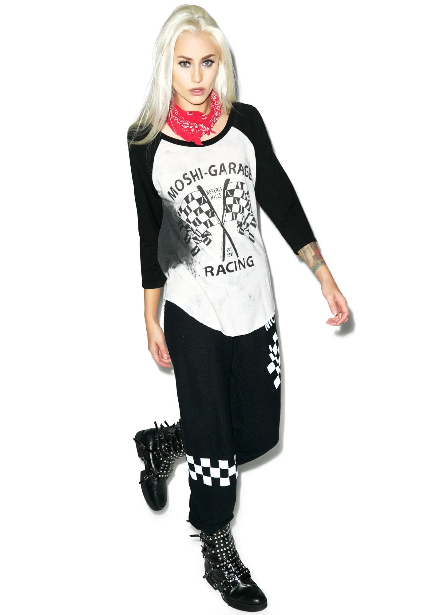 Moshi Racing Boyfriend Raglan sold by Dolls Kill product image thumbnail 5