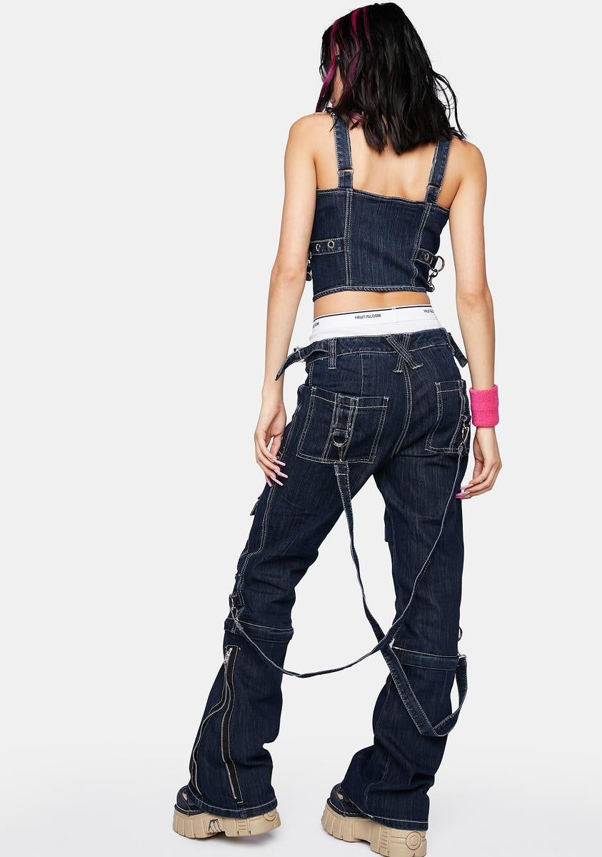 Denim Rough Ready Bondage Pants sold by Dolls Kill product image thumbnail 4