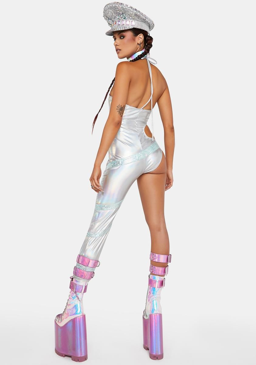 Viper Mentality Holographic Catsuit sold by Dolls Kill product image thumbnail 4