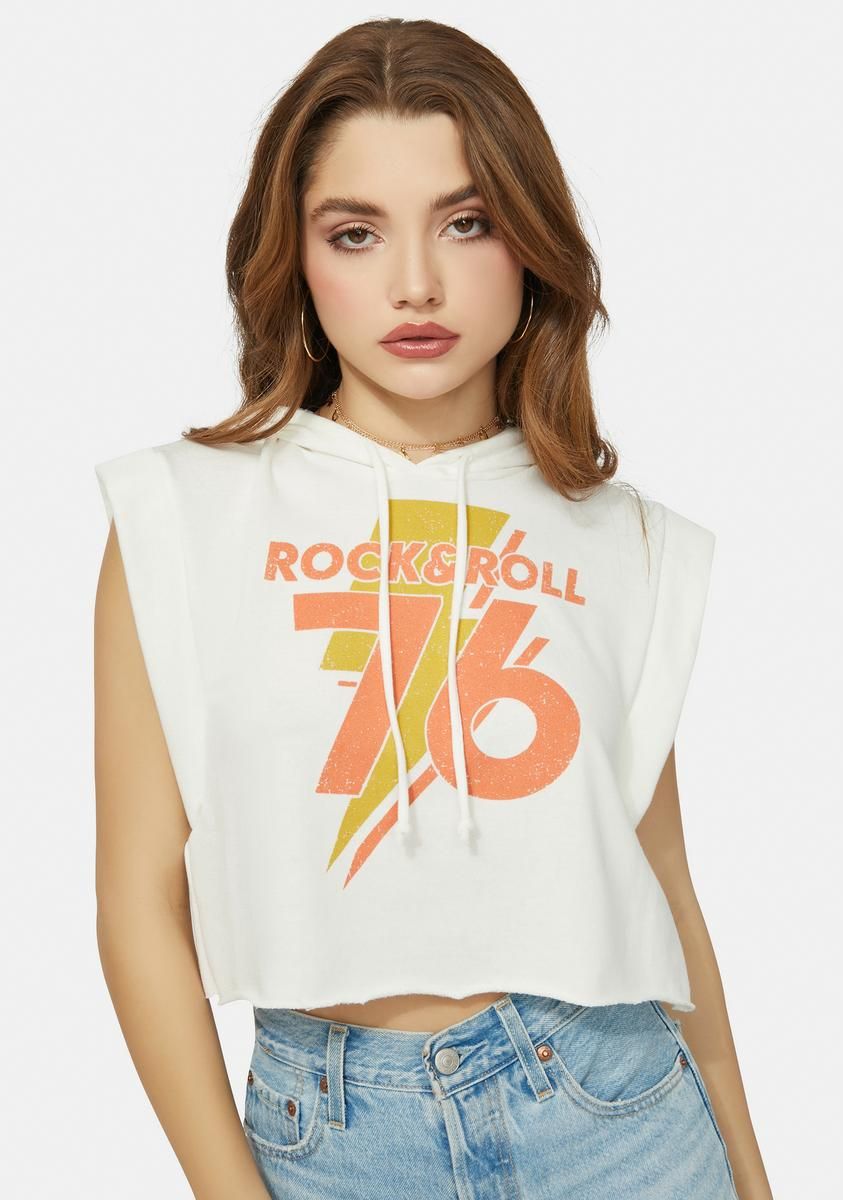 Route To Rock N' Roll Muscle Hoodie sold by Dolls Kill