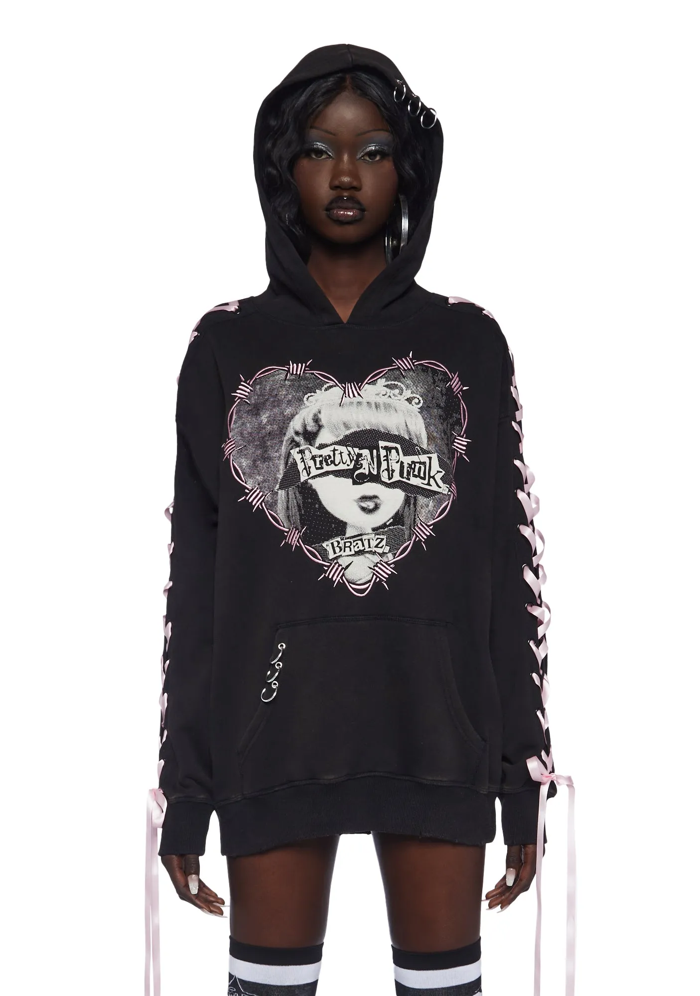 Pretty Punk Pullover Hoodie sold by Dolls Kill