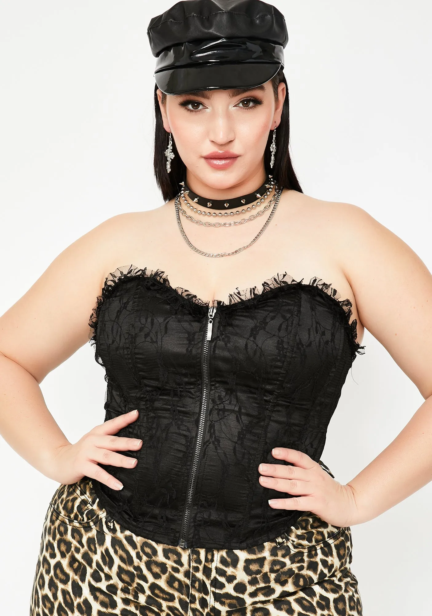 Not Givin' You Some Lace Bustier sold by Dolls Kill