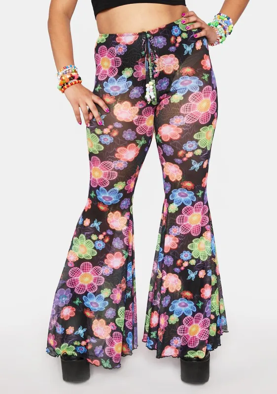 Plus Sonic Bloom Mesh Flares sold by Dolls Kill