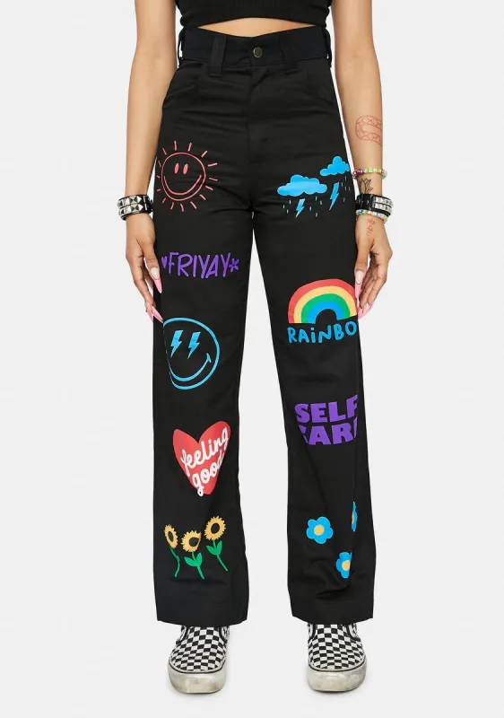 Express Yourself Graphic Jeans sold by Dolls Kill