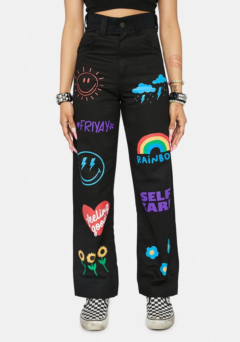 Express Yourself Graphic Jeans sold by Dolls Kill