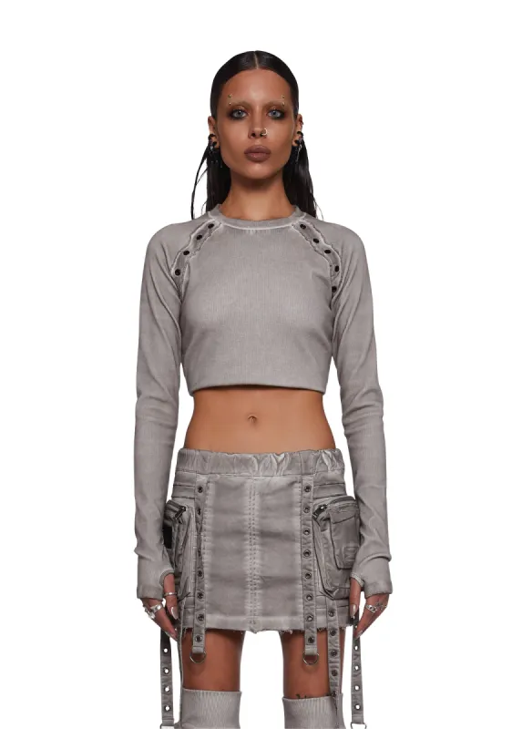 Frequency Raglan Top - Sand sold by Dolls Kill