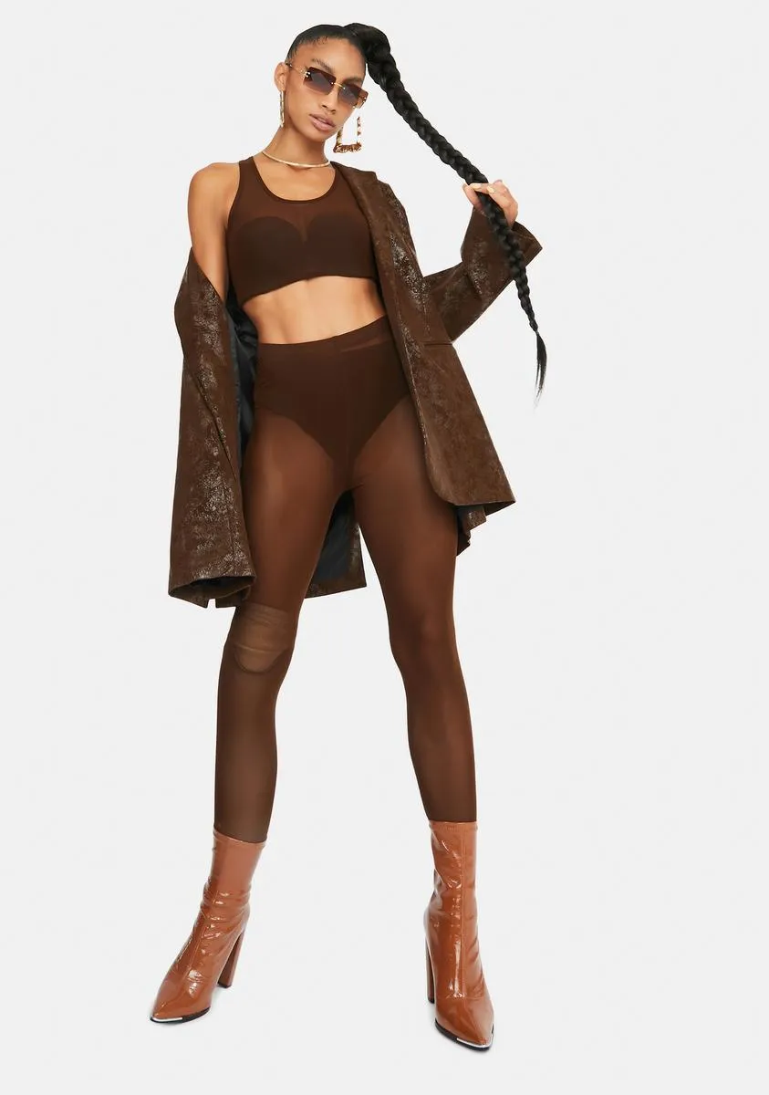 Mocha Always The Baddest Sheer Crop Tank sold by Dolls Kill product image thumbnail 3