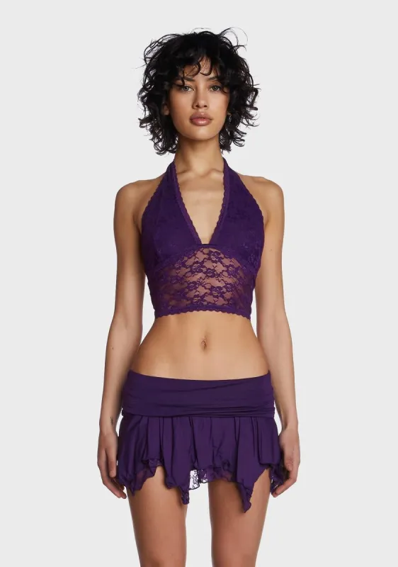 Tales Of Fantasy Halter Top - Purple sold by Dolls Kill