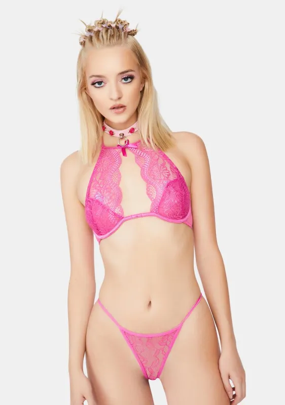 Ask Nicely Lace Lingerie Set sold by Dolls Kill