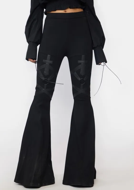 Gothic Flared Trousers sold by Dolls Kill