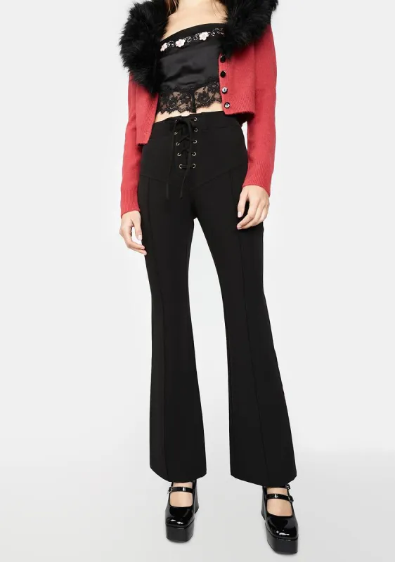 Reality Check Flare Leggings sold by Dolls Kill