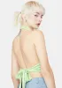 Minty Harmony In Motion Halter Top sold by Dolls Kill