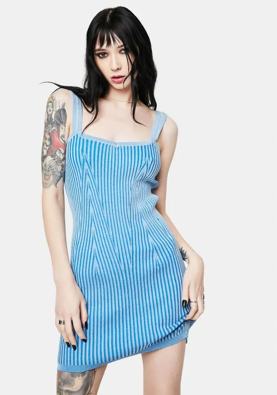 Tell The Truth Ribbed Mini Dress sold by Dolls Kill