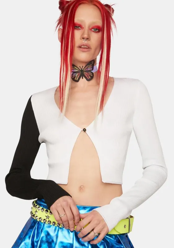 Through My Eyes Ribbed Cardigan sold by Dolls Kill