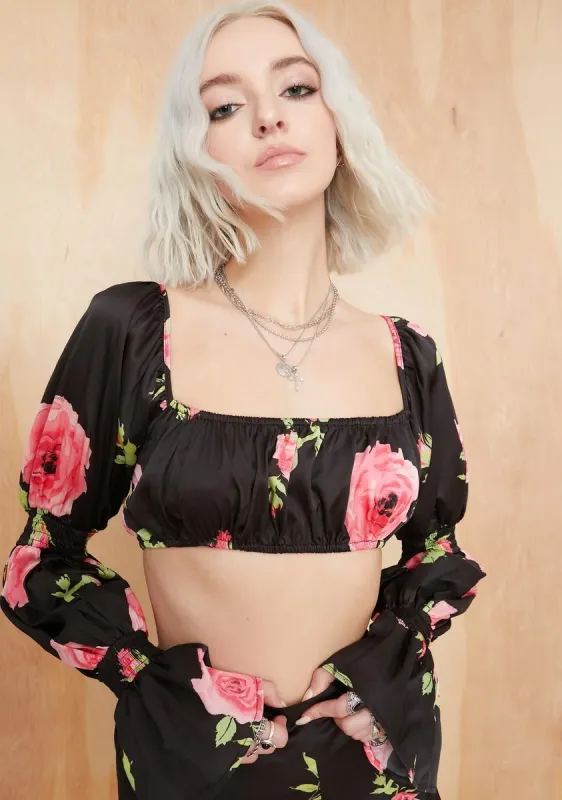 Midnight Oasis Bell Sleeve Top sold by Dolls Kill