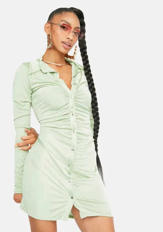 Spring What A World Button Up Dress sold by Dolls Kill