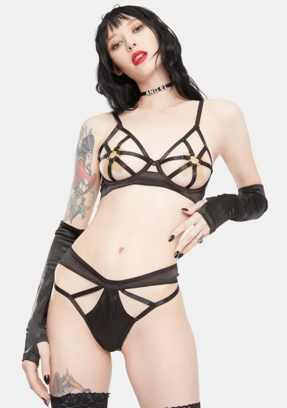 Ambra Cut-Out Halter Bra And Panty Set sold by Dolls Kill