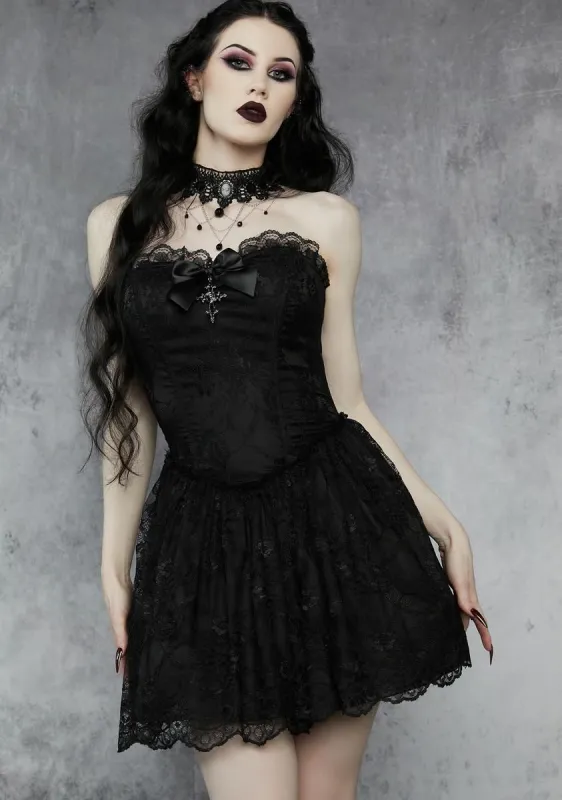 Night Take Caution Lace Mini Dress sold by Dolls Kill