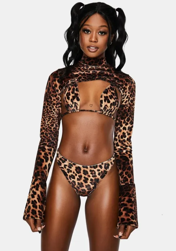 Leo Print Bikini Set sold by Dolls Kill