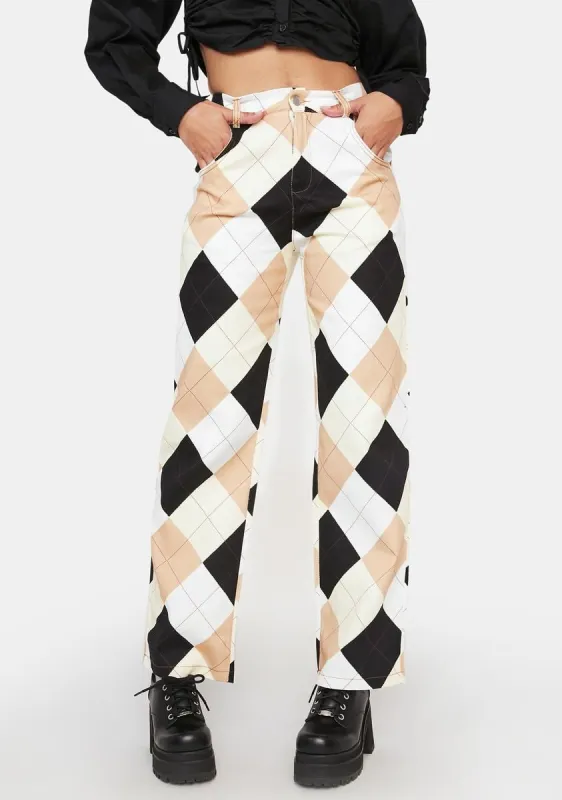 Bookish Beauty Argyle Pants sold by Dolls Kill