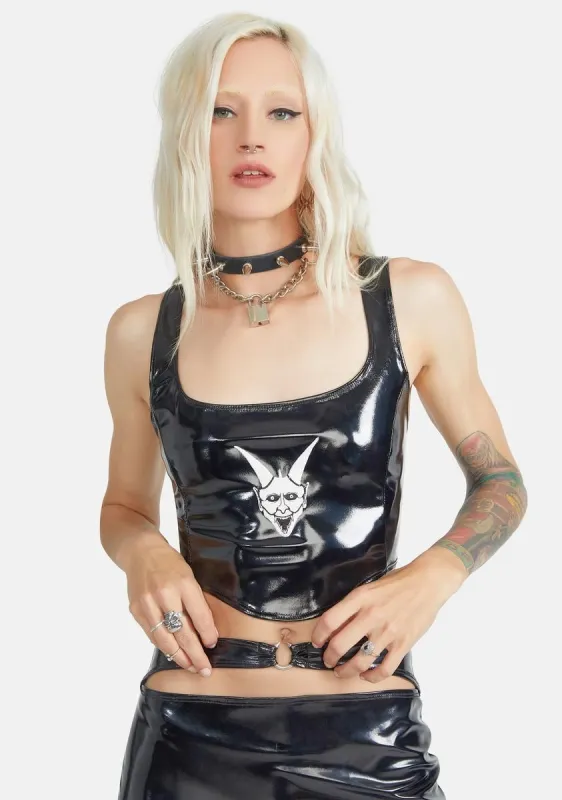 Devil's Bish Corset Top sold by Dolls Kill