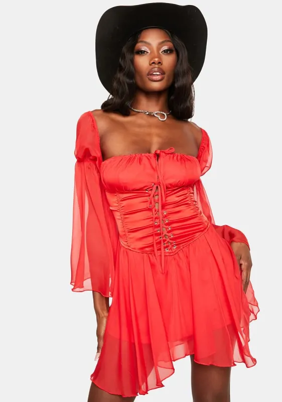 Lover Hard To Believe Mini Dress sold by Dolls Kill