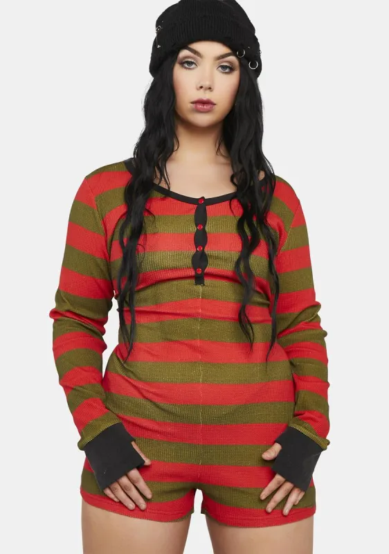 Plus Total Slasher Thermal Romper sold by Dolls Kill