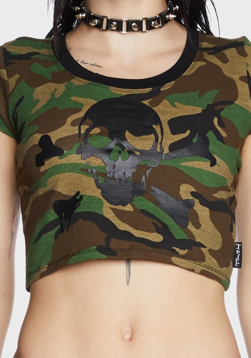 Super Skull Crop Tee sold by Dolls Kill product image thumbnail 2