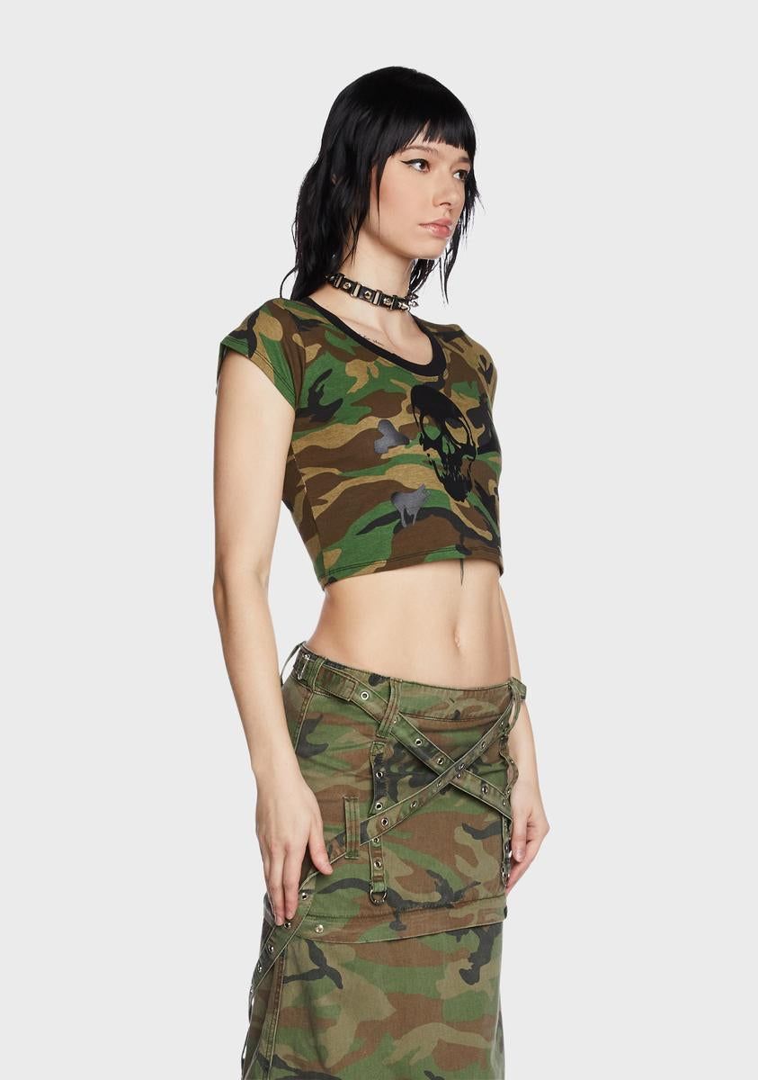 Super Skull Crop Tee sold by Dolls Kill product image thumbnail 4