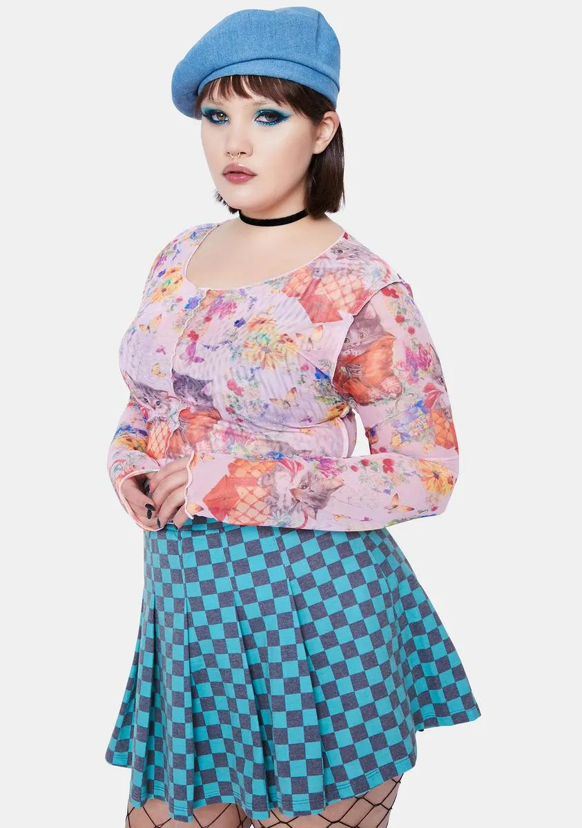 Plus Sweet Kitty Mesh Top sold by Dolls Kill product image thumbnail 2