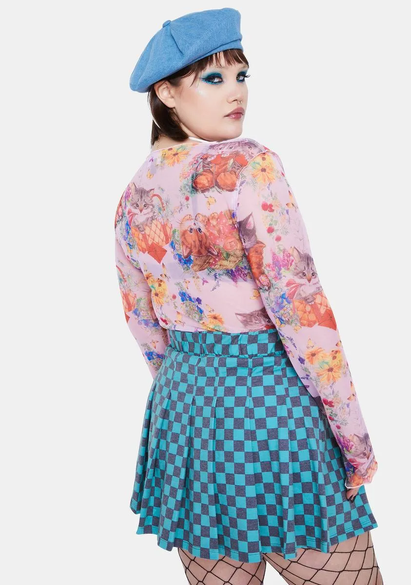 Plus Sweet Kitty Mesh Top sold by Dolls Kill product image thumbnail 4