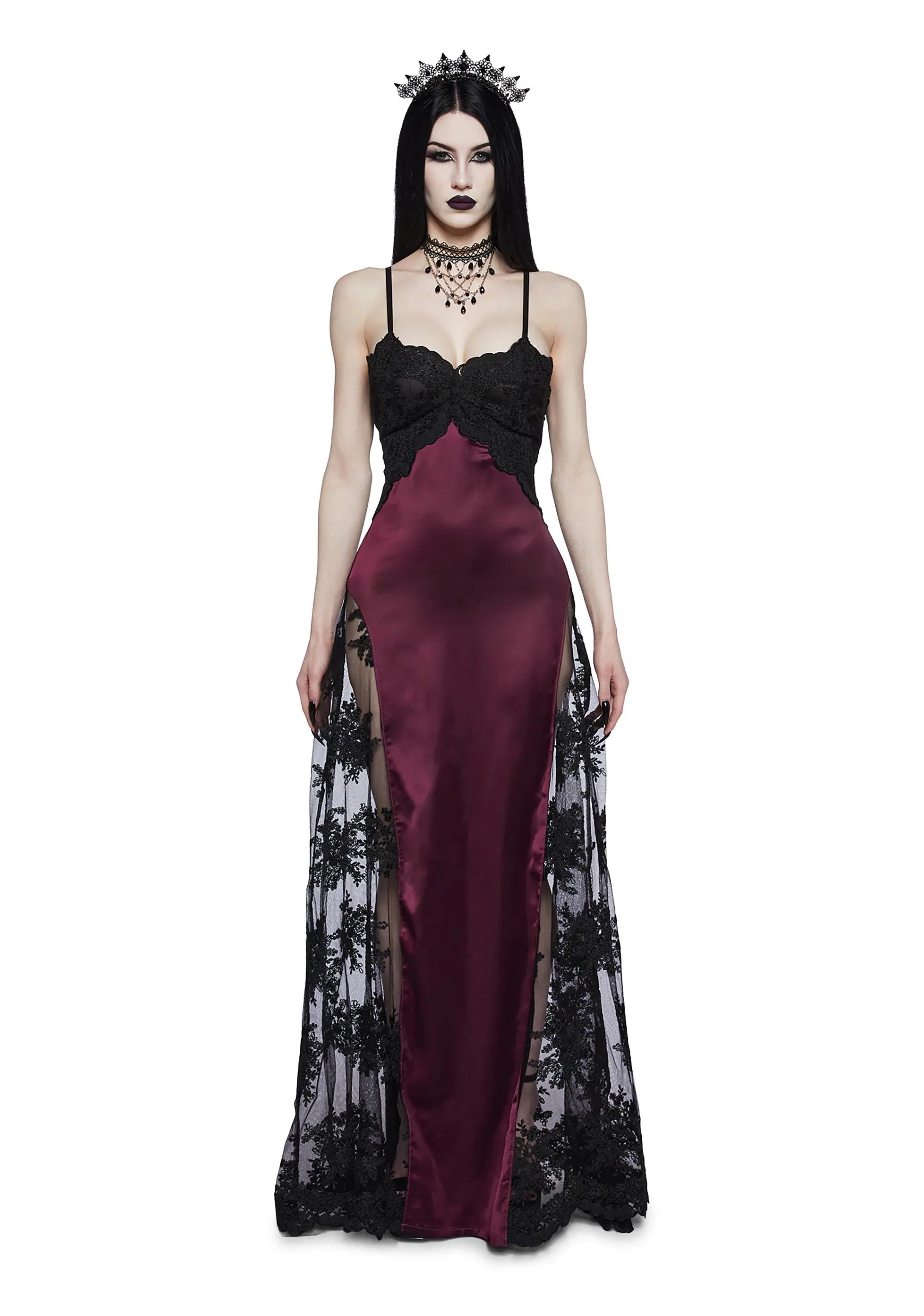 Lustrous Heart Maxi Dress sold by Dolls Kill