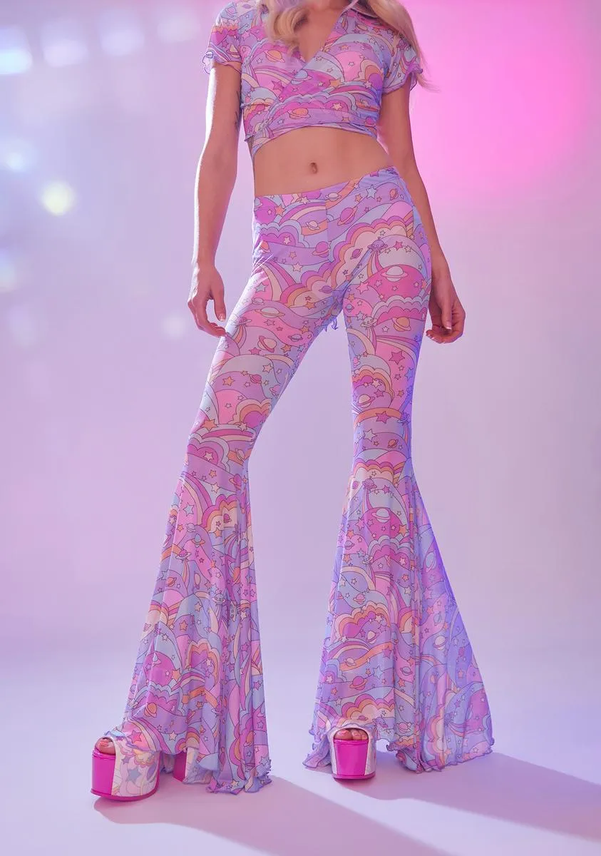 Groovy Galaxy Mesh Flares sold by Dolls Kill