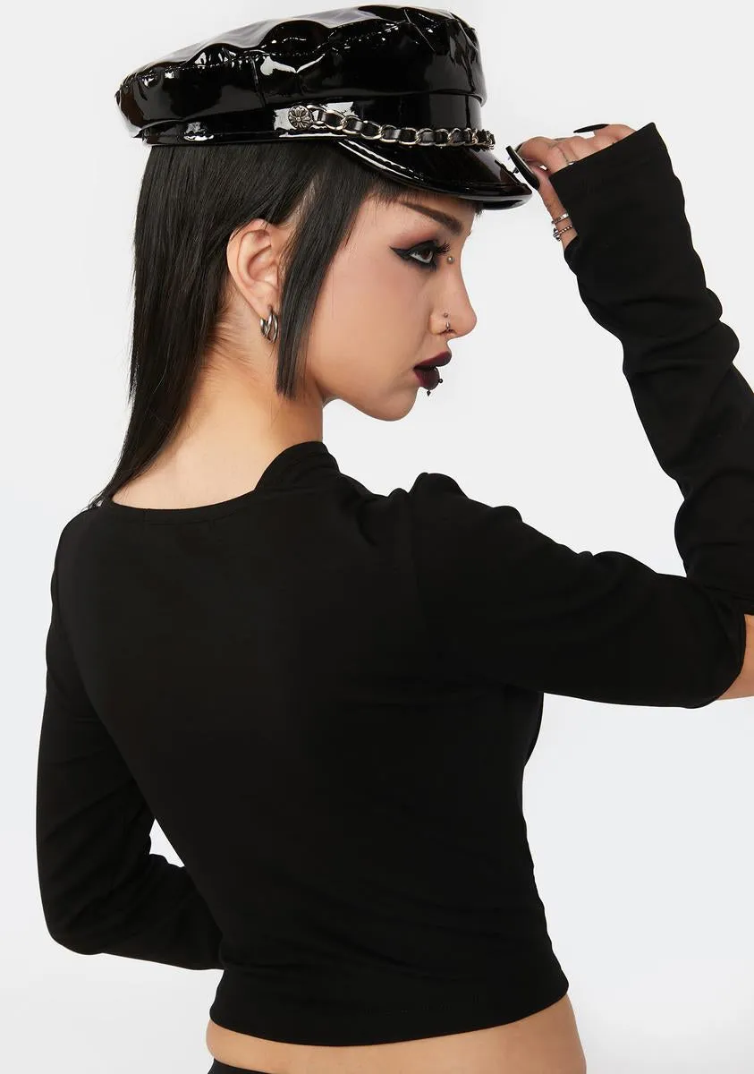 Punk Asymmetrical Cut Out Top sold by Dolls Kill product image thumbnail 4