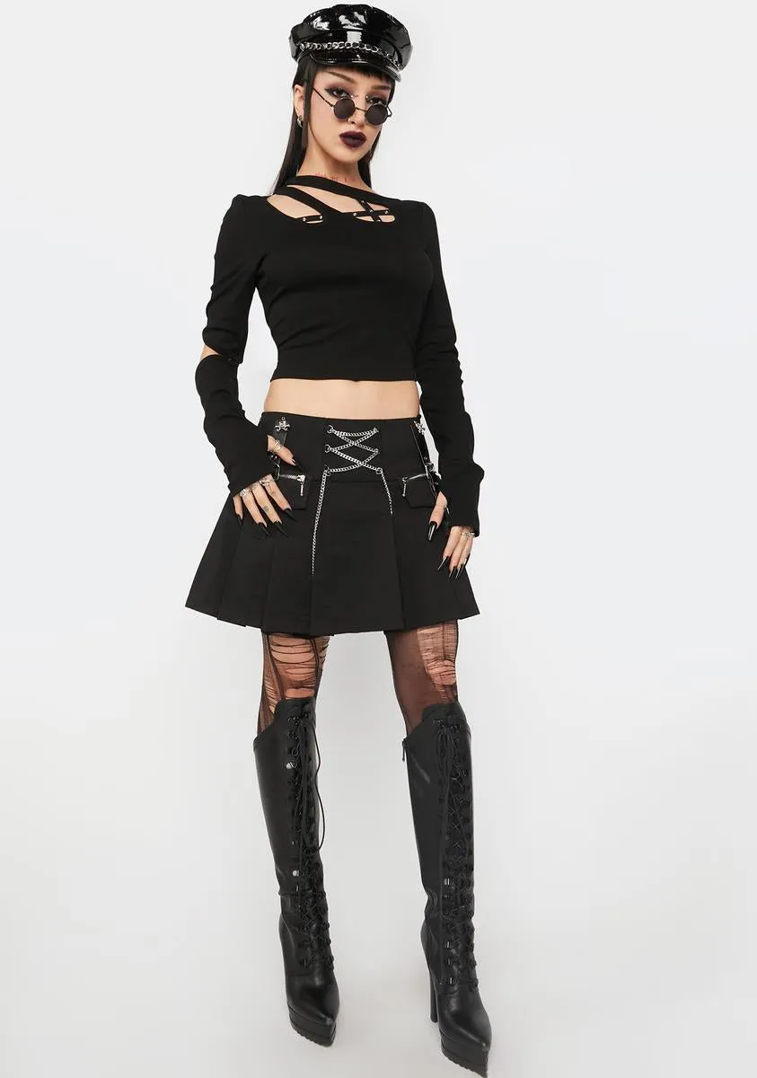 Punk Asymmetrical Cut Out Top sold by Dolls Kill product image thumbnail 3