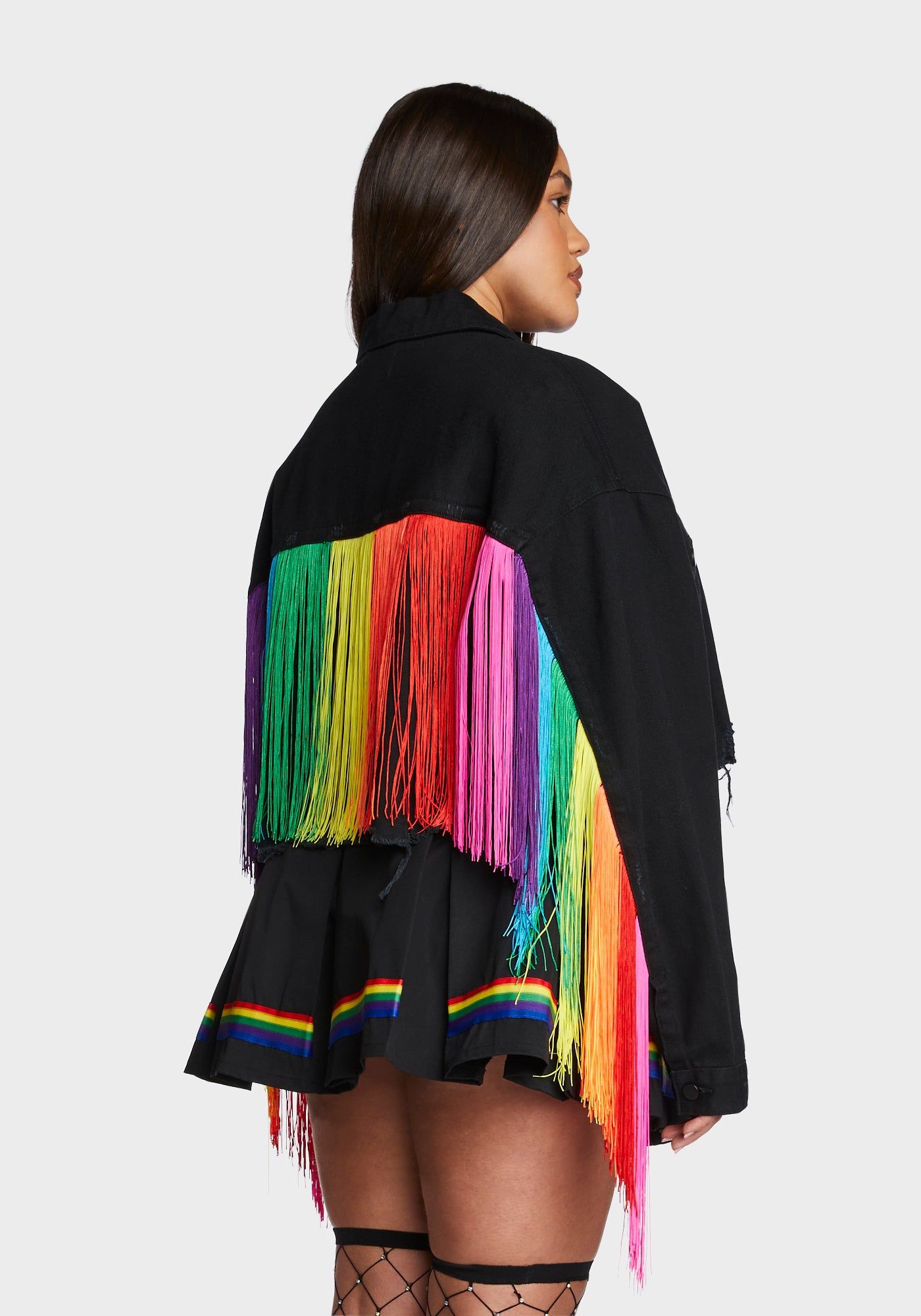 Plus Feel This Moment Denim Jacket - Black sold by Dolls Kill product image thumbnail 4