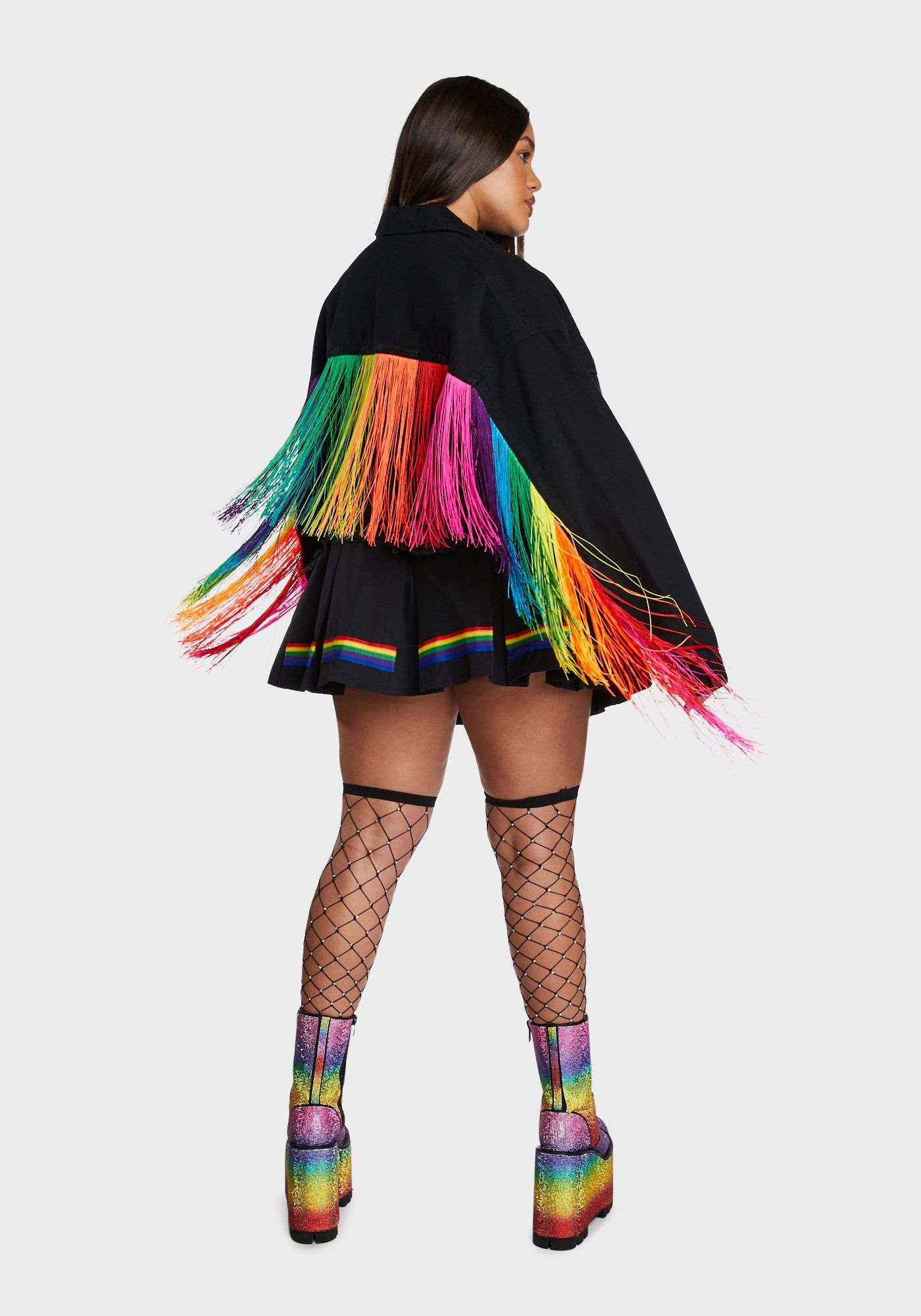 Plus Feel This Moment Denim Jacket - Black sold by Dolls Kill product image thumbnail 5