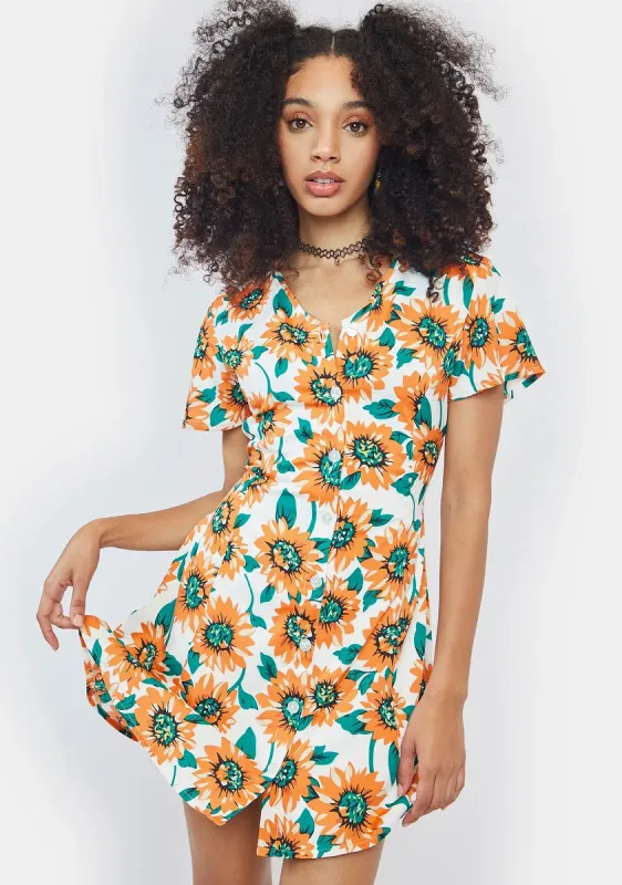 Floral Skater Mini Dress sold by Dolls Kill
