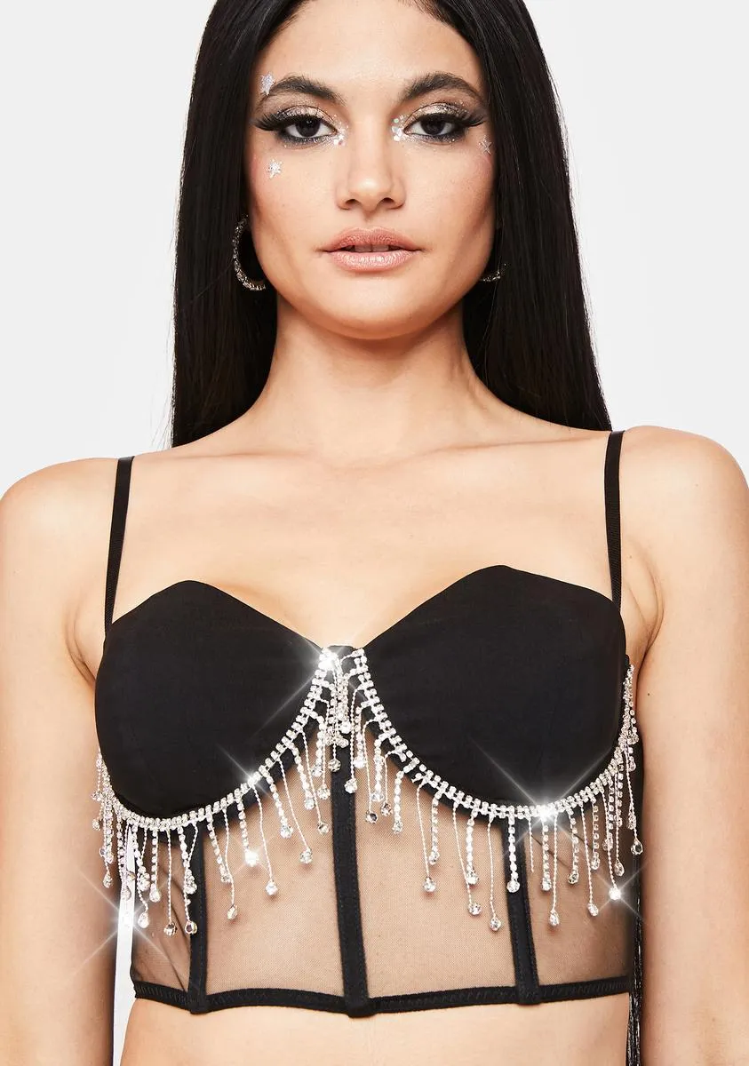 Rich Taste Rhinestone Corset Top sold by Dolls Kill